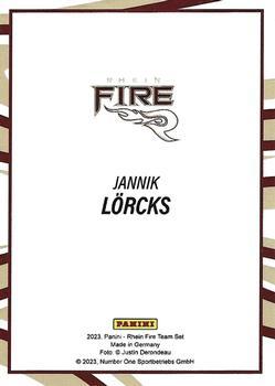 2023 Panini Rhein Fire - Black #NNO Jannik Lörcks Back