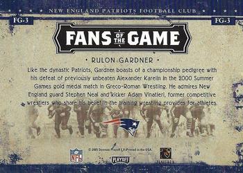 2005 Playoff Prestige - Fans of the Game Autographs #FG-3 Rulon Gardner Back