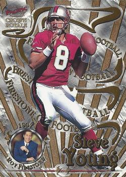 1997 Pacific Crown Royale - Firestone on Football #18 Steve Young Front