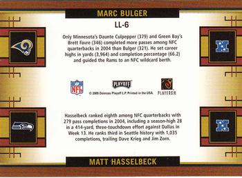 2005 Playoff Prestige - League Leaders #LL-6 Marc Bulger / Matt Hasselbeck Back