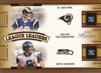 2005 Playoff Prestige - League Leaders #LL-6 Marc Bulger / Matt Hasselbeck Front