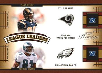 2005 Playoff Prestige - League Leaders #LL-18 Isaac Bruce / Terrell Owens Front