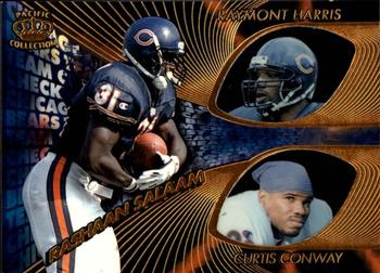 1997 Pacific Crown Collection - Team Checklists #6 Rashaan Salaam / Raymont Harris / Curtis Conway Front