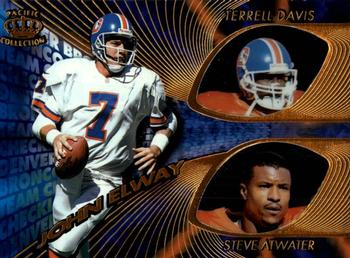 1997 Pacific Crown Collection - Team Checklists #9 John Elway / Terrell Davis / Steve Atwater Front