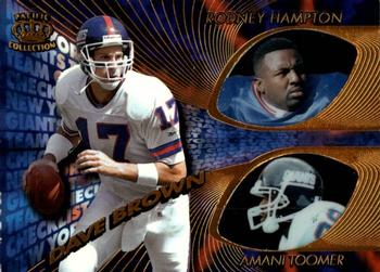 1997 Pacific Crown Collection - Team Checklists #20 Dave Brown / Rodney Hampton / Amani Toomer Front