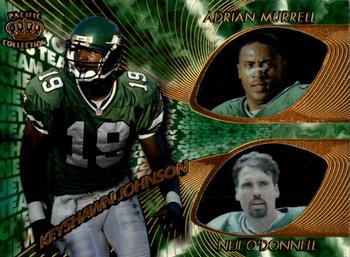 1997 Pacific Crown Collection - Team Checklists #21 Keyshawn Johnson / Adrian Murrell / Neil O'Donnell Front