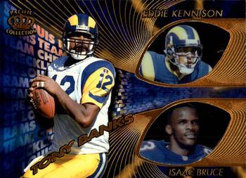 1997 Pacific Crown Collection - Team Checklists #25 Tony Banks / Eddie Kennison / Isaac Bruce Front