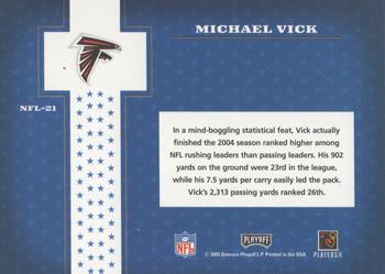 2005 Playoff Prestige - Stars of the NFL #NFL-21 Michael Vick Back