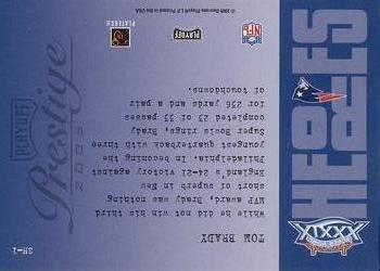 2005 Playoff Prestige - Super Bowl Heroes #SH-1 Tom Brady Back