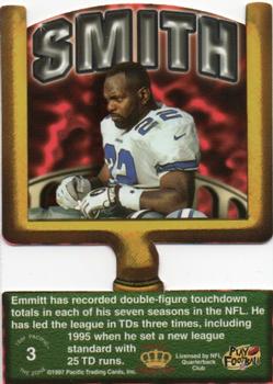 1997 Pacific Crown Collection - The Zone #3 Emmitt Smith Back