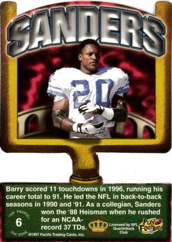 1997 Pacific Crown Collection - The Zone #6 Barry Sanders Back
