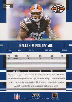 2005 Playoff Prestige - Xtra Points Red #32 Kellen Winslow Jr. Back