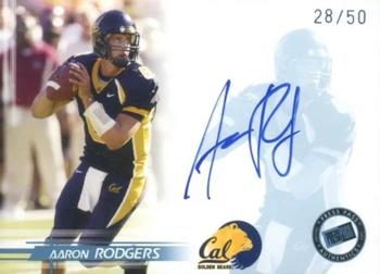 2005 Press Pass - Autographs Blue #NNO Aaron Rodgers Front