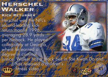 1997 Pacific Dynagon Prism #41 Herschel Walker Back