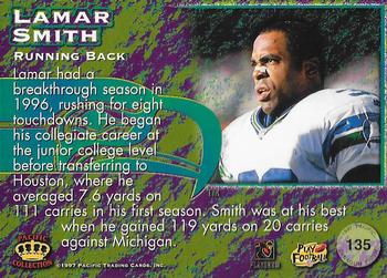 1997 Pacific Dynagon Prism #135 Lamar Smith Back