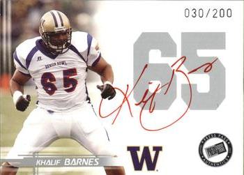 2005 Press Pass - Autographs Silver Red Ink #NNO Khalif Barnes Front