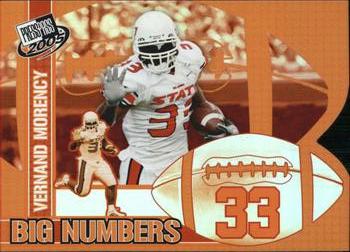2005 Press Pass - Big Numbers #BN 14 Vernand Morency Front