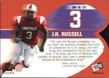 2005 Press Pass - Big Numbers #BN 18 J.R. Russell Back
