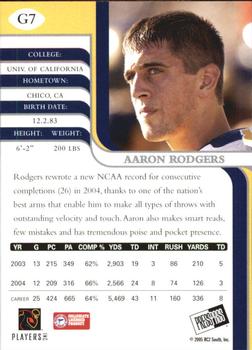 2005 Press Pass SE - Gold #G7 Aaron Rodgers Back