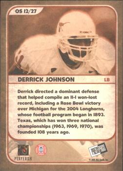 2005 Press Pass SE - Old School Collectors Series #OS 12 Derrick Johnson Back