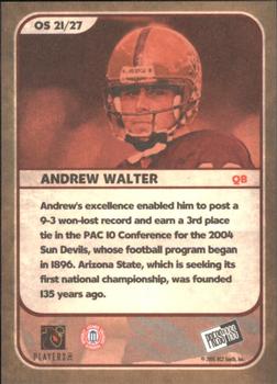 2005 Press Pass SE - Old School Collectors Series #OS 21 Andrew Walter Back