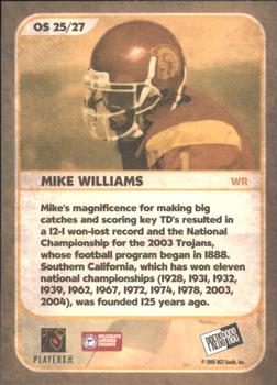 2005 Press Pass SE - Old School Collectors Series #OS 25 Mike Williams Back