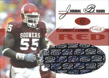 2005 SAGE - Autographs Red #A5 Jammal Brown Front