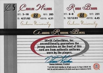 2005 SAGE - Jerseys Combos #C5 Ronnie Brown / Carnell Williams Back