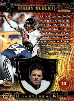 1997 Pacific Invincible #10 Bobby Hebert Back