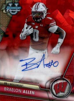 2023 Bowman University Chrome Sapphire - Prospect Autographs Red Sapphire #PA-BAL Braelon Allen Front