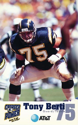 1996 San Diego Chargers #NNO Tony Berti Front