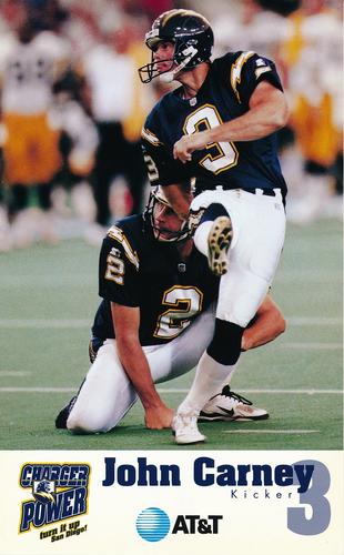 1996 San Diego Chargers #NNO John Carney Front
