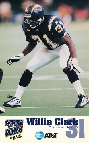 1996 San Diego Chargers #NNO Willie Clark Front