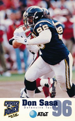 1996 San Diego Chargers #NNO Don Sasa Front
