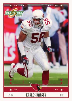 2005 Score - Glossy #7 Karlos Dansby Front