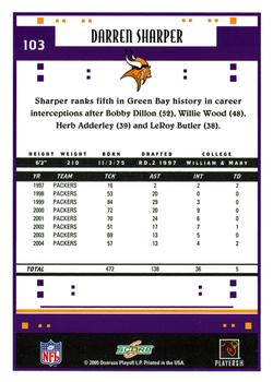 2005 Score - Glossy #103 Darren Sharper Back