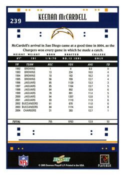 2005 Score - Glossy #239 Keenan McCardell Back
