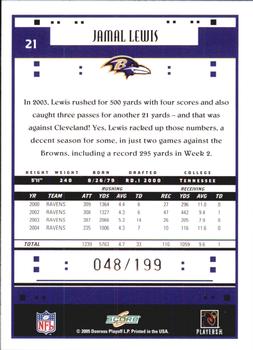 2005 Score - Revolution #21 Jamal Lewis Back