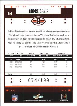 2005 Score - Revolution #64 Andre Davis Back