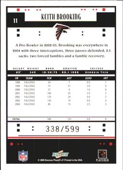 2005 Score - Scorecard #11 Keith Brooking Back