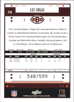 2005 Score - Scorecard #70 Lee Suggs Back