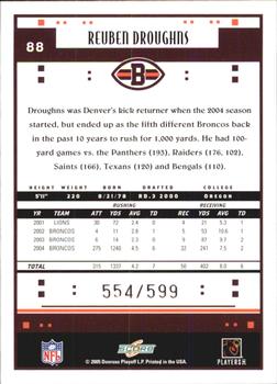 2005 Score - Scorecard #88 Reuben Droughns Back