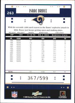 2005 Score - Scorecard #263 Isaac Bruce Back