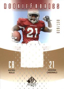 2005 SP Authentic - Rookie Fabrics Bronze #RF-AN Antrel Rolle Front