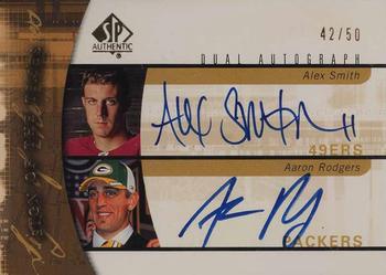 2005 SP Authentic - Sign of the Times Dual #SOT2-SR Alex Smith / Aaron Rodgers Front