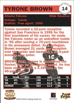 1997 Pacific Philadelphia #14 Tyrone Brown Back