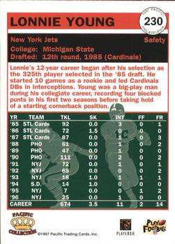 1997 Pacific Philadelphia #230 Lonnie Young Back