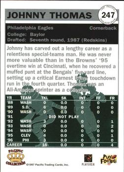 1997 Pacific Philadelphia #247 Johnny Thomas Back