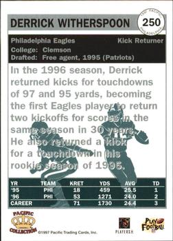 1997 Pacific Philadelphia #250 Derrick Witherspoon Back