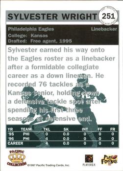 1997 Pacific Philadelphia #251 Sylvester Wright Back
